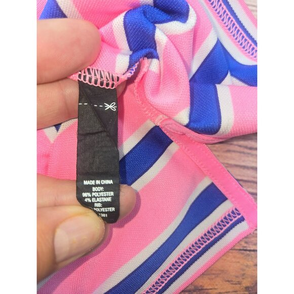 Rlx Ralph Lauren Mens Pink Striped Polo Shirt Medium - Picture 6 of 8